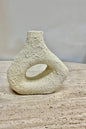 Textured White Donut/Geo Vase