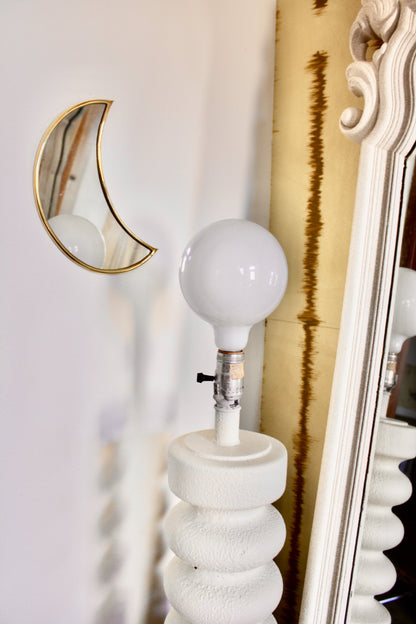 Small Crescent Moon Brass Mirror Handmade in Morocco