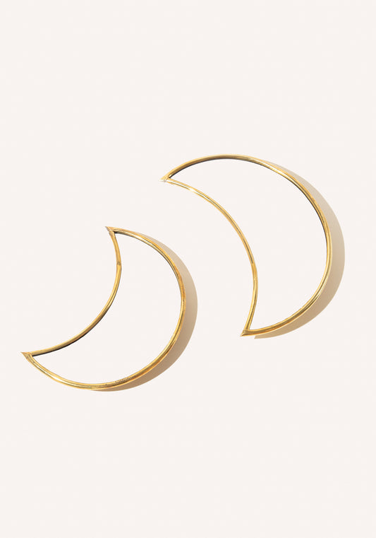 Crescent Moon Brass Mirror