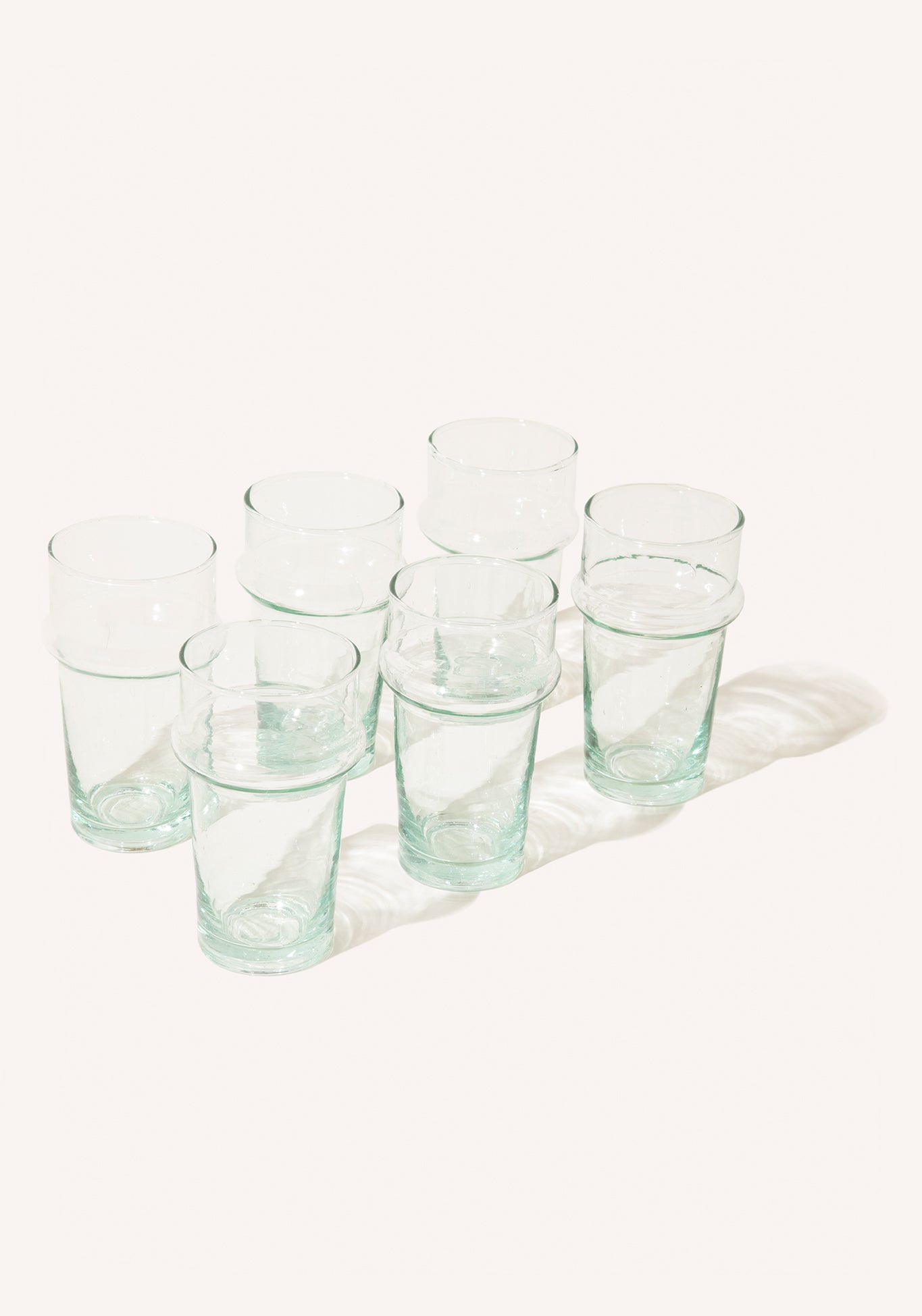 Crystal Blue Water Glasses - 6